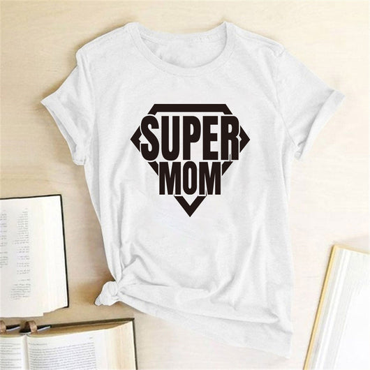 Camiseta Estampada Día de la Madre - Diseño Super Mamá Casual