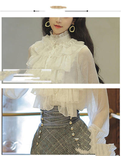 Conjunto de Falda de Lana Retro Elegante para Otoño - Image 10