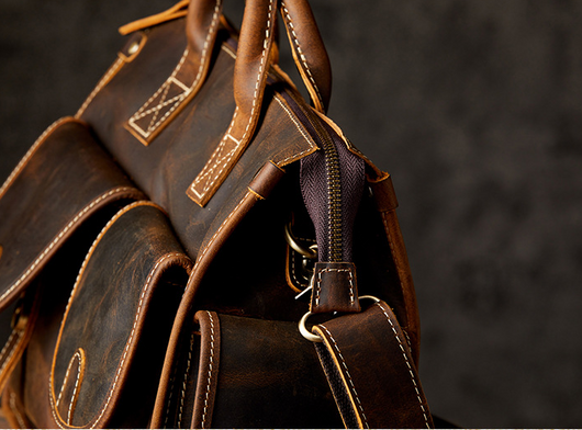 Bolso de Cuero para Hombre Estilo Cartero con Personalidad - Image 16