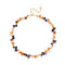 Jane Yin Beach Crushed Stone Handmade Hemp Rope Necklace Dark Purple