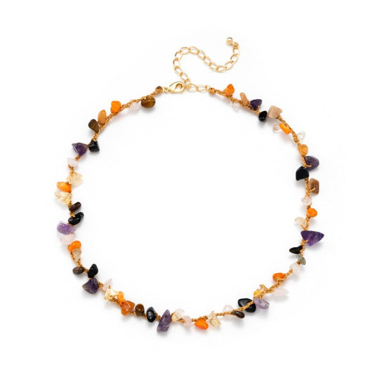 Collar de Piedra de Playa y Cuerda de Cáñamo Tejida a Mano - Image 2