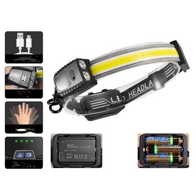 Linterna Frontal LED Recargable para Pesca, Senderismo y Emergencias - Image 7