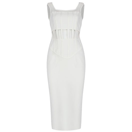 Vestido Mujer Silueta Esbelta Sin Cintura con Realce - Image 11
