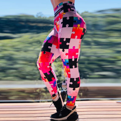 Leggings Deportivos de Cintura Alta con Costuras Explosivas para Yoga y Running - Image 9