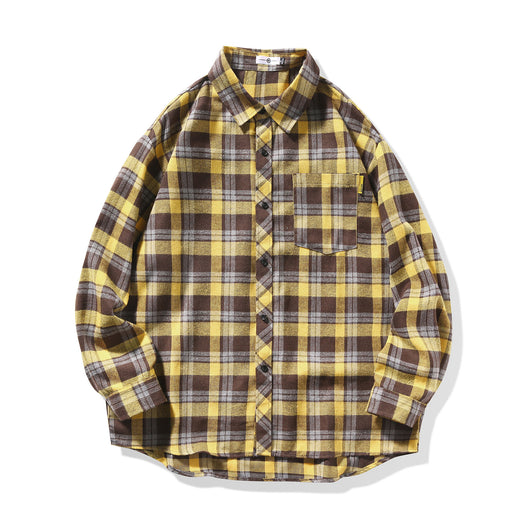 Camisa Casual Suelta a Cuadros Manga Larga para Hombre - Image 6