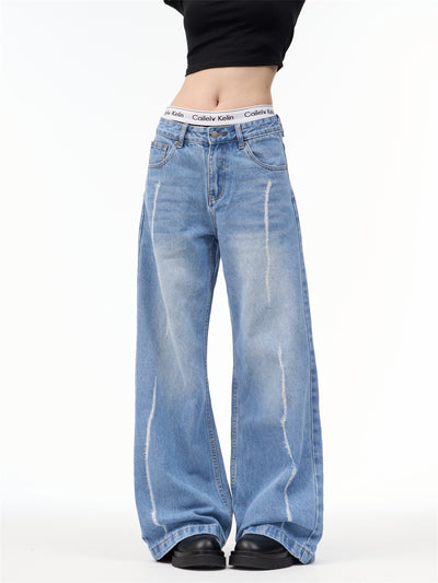 Pantalones Retro Americanos Anchos Personalizados para Mujer - Image 10