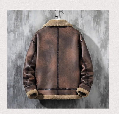 Abrigo de Lana de Cordero Acolchado con Forro Polar para Hombre - Image 13
