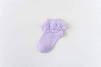 Calcetines de Tubo Medio Invierno con Encaje Satinado para Danza - Image 12