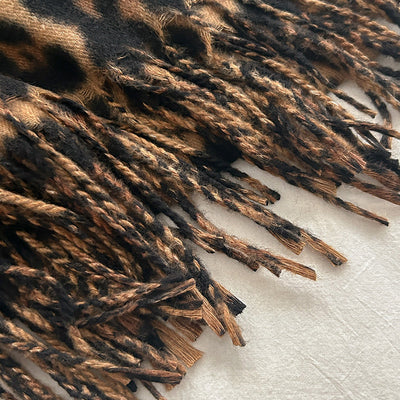 Bufanda Vintage Estampado Leopardo en Cashmira Artificial para Mujer - Image 4
