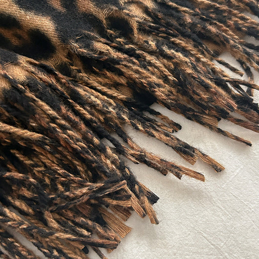 Bufanda Vintage Estampado Leopardo en Cashmira Artificial para Mujer - Image 4