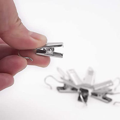 Anillo Retenedor de Acero Inoxidable para Cortinas - Clip Reforzado
