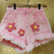 Shorts de Denim con Flecos Laterales para Mujer