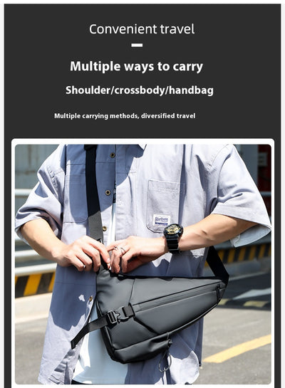 Bolsa Pecho Motociclista Derm Men Triangle - Crossbody Versátil - Image 15