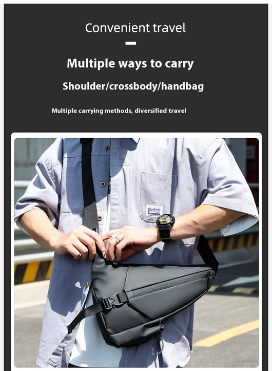 Bolsa Pecho Motociclista Derm Men Triangle - Crossbody Versátil - Image 15