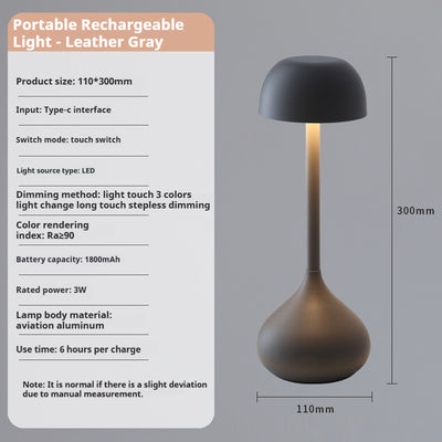 Lámpara de Mesita Nórdica Recargable con Luz Ambiental - Image 4
