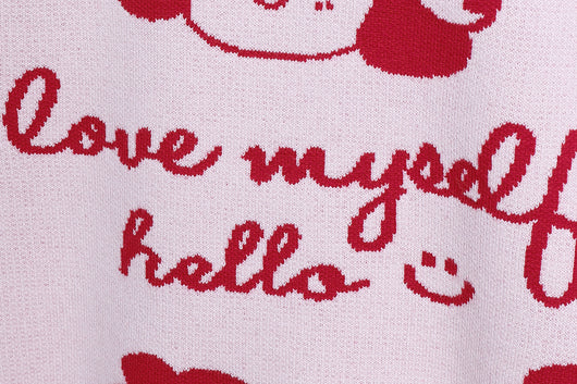 Suéter para niña con diseño jacquard estampado de dibujos animados - Image 10