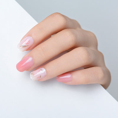 Esmalte Gel UV Rosado con Stickers para Uñas de Verano - Image 2
