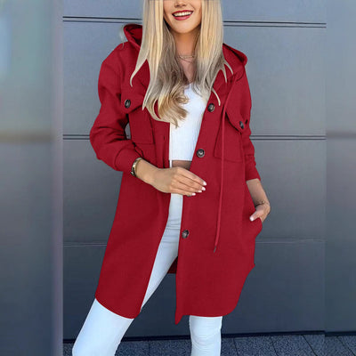 Chaqueta de Twill con Capucha y Bolsillos para Otoño e Invierno - Image 3