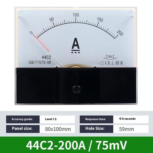Amperímetro DC Analógico 44C2 - Medidor de Corriente de Precisión - Image 30