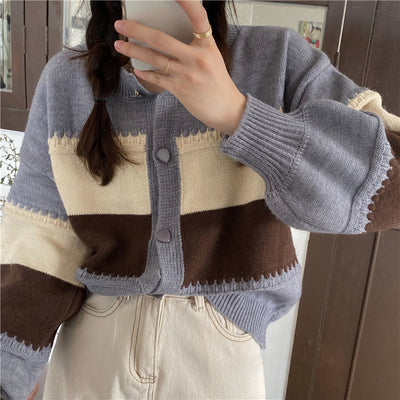Cardigan Suelto de Cuello Redondo Liso - Suéter Versátil para Mujer - Image 14