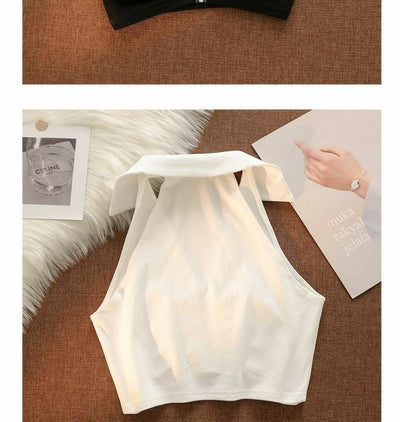 Camisola Escotada Sin Tirantes para Mujer - Estilo Americano Verano - Image 10