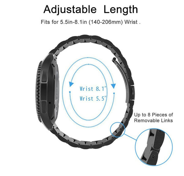 Reloj con Correa de Acero Inoxidable de Tres Eslabones