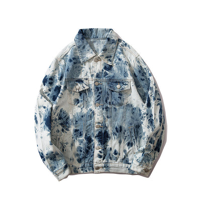 Chaqueta de Mezclilla Tie-Dye Estilo Nacional - Image 9