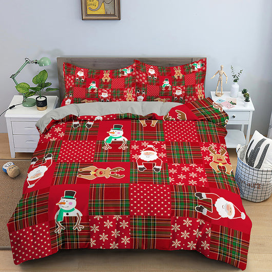 Juego de Cama Navideño Papá Noel Rojo - Diseño Digital 3 Piezas - Image 11