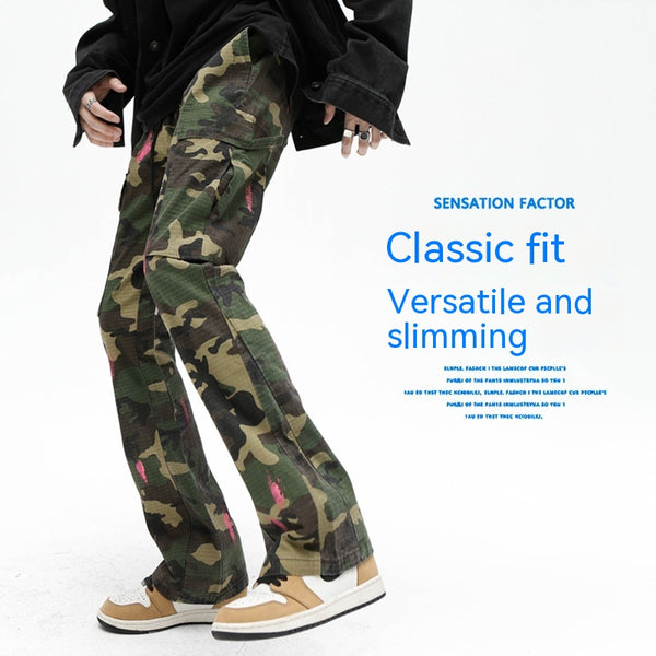 Pantalones Cargo Camuflaje Street Leisure para Hombre