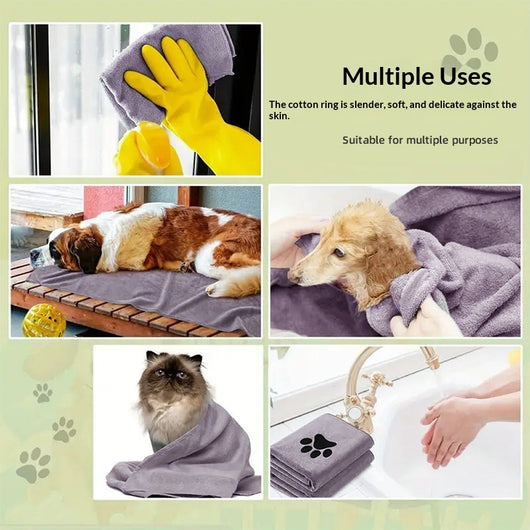 Toalla de Baño para Mascotas Secado Rápido Microfibra Extra Absorbente - Image 3