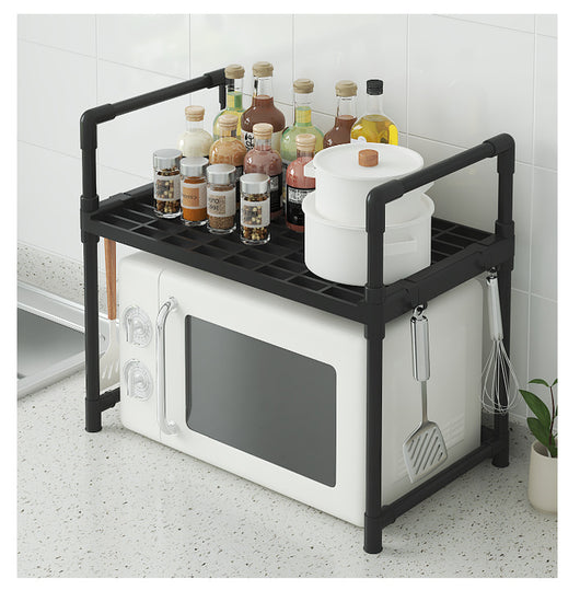 Organizador Microondas Doble Nivel con Estantería para Especias - Image 21