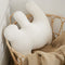 Almohada Decorativa Geométrica de Peluche Crema Premium