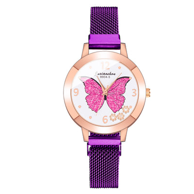 Reloj de Moda para Mujer con Diseño de Mariposas Coloridas - Image 3