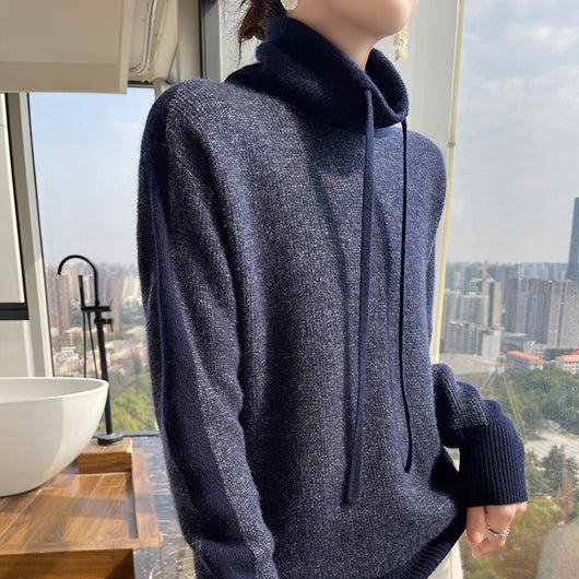 Suéter de Cuello Alto en Cashmira para Otoño e Invierno - Pullover Holgado y Grueso para Mujer - Image 5