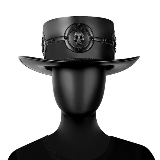 Sombrero Médico Peste Steampunk Cuero Sintético para Mujer - Disfraz Halloween Industrial Adulto