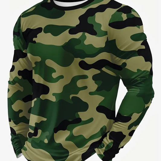 Camiseta Manga Larga Hombre Estilo Trendy Primavera Otoño - Image 2