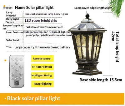 Lámpara Solar para Pilares y Portones - Luz LED Exterior Impermeable - Image 7