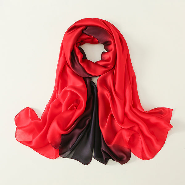 Pañuelo de Seda con Degradado de Colores para Mujer - Image 4
