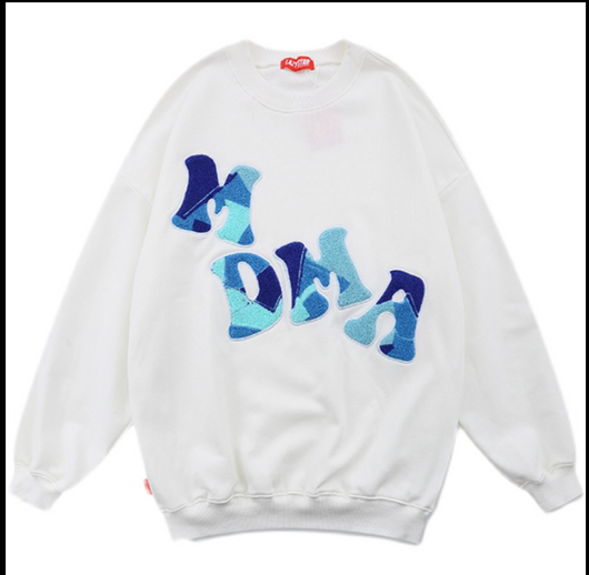 Sudadera Holgada Parejas Hip-Hop con Estampado de Letras - Image 10