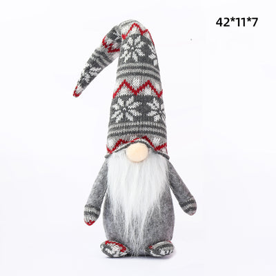 Muñeca Navideña sin Rostro - Decoración Rústica de Lana para Ventanas - Image 8