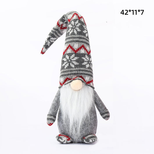 Muñeca Navideña sin Rostro - Decoración Rústica de Lana para Ventanas - Image 8