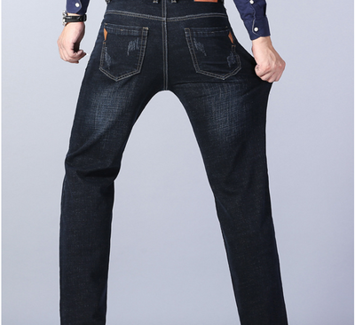 Pantalones Vaqueros Business Casual con Elastano Ajuste Recto - Image 12