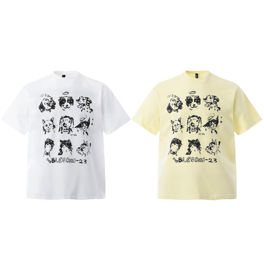 Camiseta Suelta con Patrón de Calle