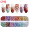 Pegatinas de Uñas Láser Efecto Espejo Candy - Diseño Sinfónico Brillante