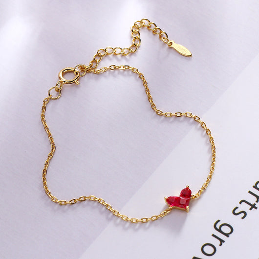 Pulsera de Circón con Diseño de Puntadas de Amor para Mujer - Image 3
