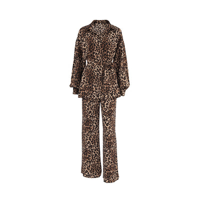 Conjunto Leopardo Elegante: Blusa Manga Larga y Pantalón Coordinado - Image 5