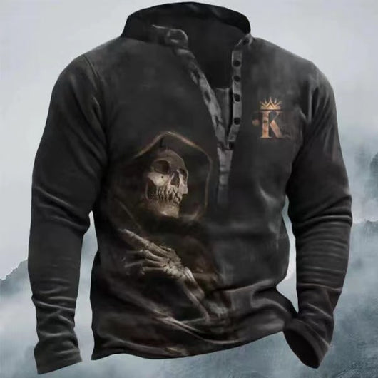 Playera 3D Calavera Lobo con Estampado Digital para Hombre - Image 10