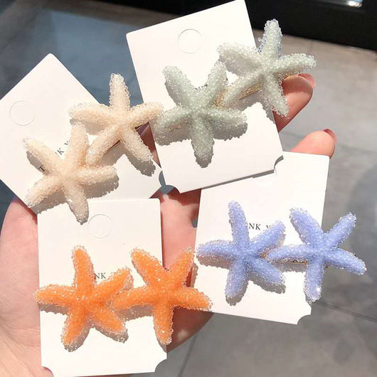 Pasador de Cristal Diseño Estrella Marina - Colección Primavera