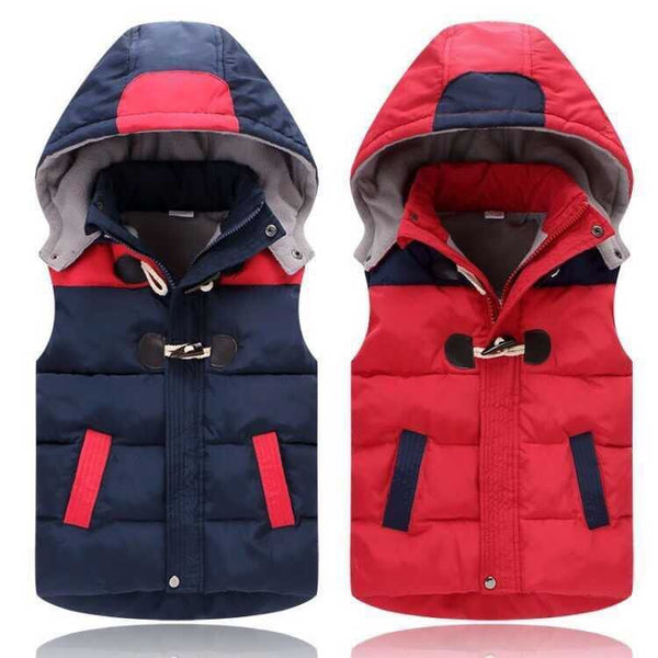 Chaleco Acolchado con Capucha para Niños y Niñas - Uniforme Jardín Infantil