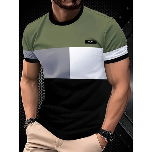 Camiseta Manga Corta Casual Ejecutiva con Impresión 3D Digital - Image 7